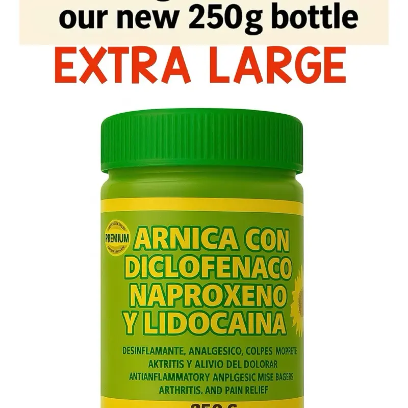 Arnica Lidocaine Diclofenaco Naproxen Muscle Relief Balm, 250g Smooth Arnica Blend Diclofenaco Aid Pack for Full-Body Soothing Care, Full-Body Care