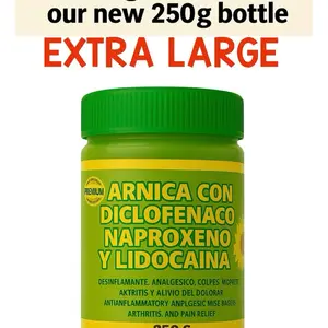 Arnica pomada y Lidocaina muscular 250g - Arnica Massage Balm – 250 | Soothing Full-Body Care pomada de árnica con diclofenaco y naproxeno Relaxation Oil Cosmetic
