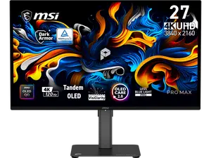 MSI 26.5" 120Hz QD-OLED UHD Monitor 0.03ms (GtG) FreeSync (AMD Adaptive Sync) Flat Panel PRO MAX 271UPX12G
