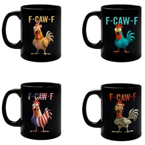 Funny F-Caw-F Chicken Mugs, FCAWF Chicken Coffee Lovers Cups