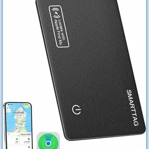 Wallet Tracker Card for Apple Find My (iOS Only) Compatible Smart Wallet Air Tag Tracking for Keys Luggage Anti-Loss Finder Tag Air Tags Card (Black2/1Pc)