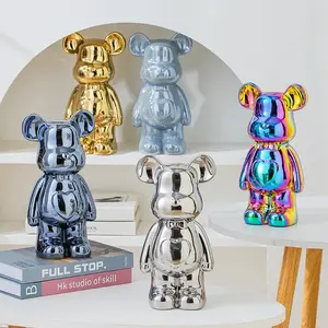 18/27/cm Aesthetic Bear brick Ceramic Staute Teddy Bear decor action figure Sculptures Ornament for room Home Decoration Crafts