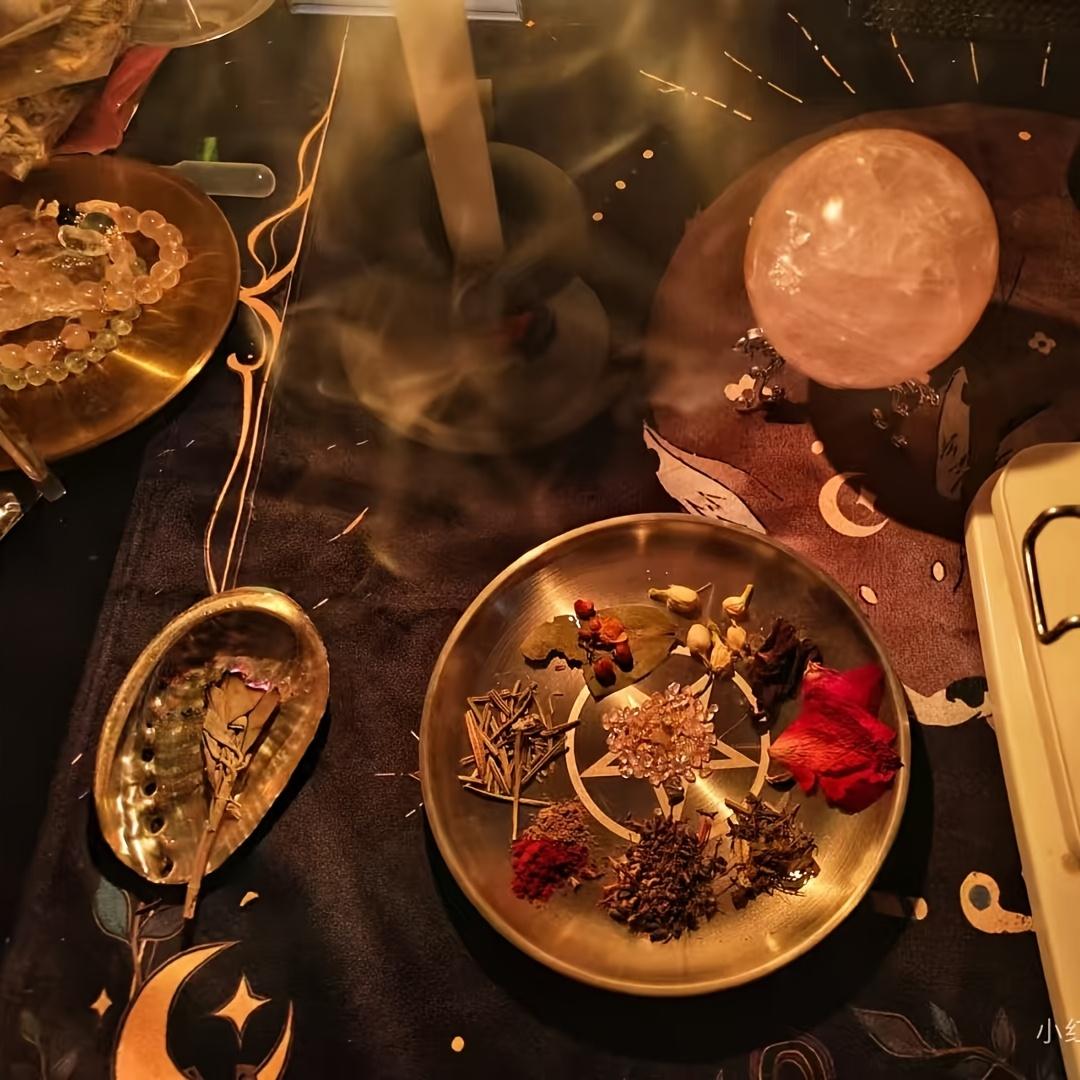 Witchcraft Supplies Kit 40 Pack - Spell Herbs - Beginner Witch Kit Box with Antique Spoon, Random Crystals, Witch Starter Kit, Witch Gift Decor Vintage