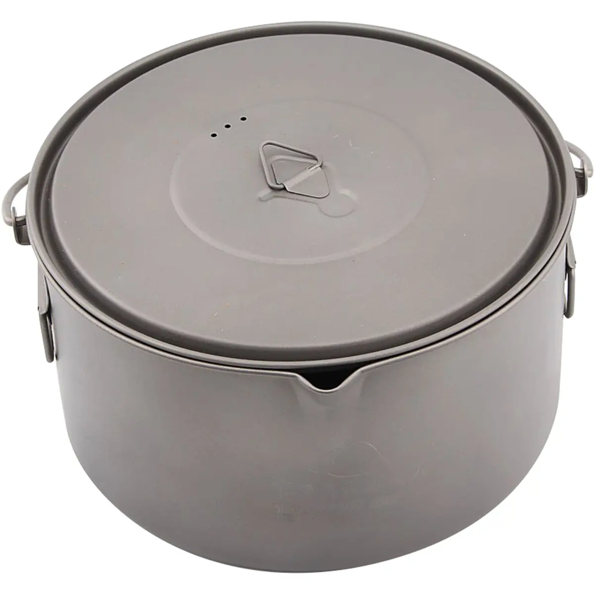 TOAKS Titanium 2000ml Strong Outdoor Camping Cook Pot, Detachable Bail Handle, Heat Resistant Handles, Lockable Grip (POT-2000-BH), Leaves No Metallic Smell Or Taste, Mesh Storage Sack, Outdoor Cooking, Ultralight, Hiking / Light Outdoor