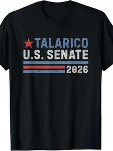 James Talarico for U.S. Senate 2026 Campaign T-Shirt - Vintage Political Tee Suitable for Texas Election, Retro Round Neck Shirt with Talarico Graphic, Machine Washable Apparel for Year-Round Wear