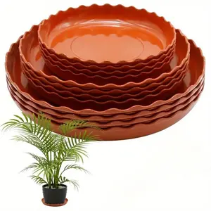 [Durable Plant Saucer] 12 Pack Plastic Round Wave, Drip Tray for Indoor/Outdoor Plants, Ideal for Home Garden Use
