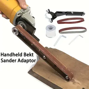 6pcs/set Angle Grinder Modified Accessories, Belt Sander Modified Bracket, Angle Grinder Modified Belt Sander, Woodworking Sandpaper Sander, Suitable For 100/115, 125 Angle Grinders, Metal Rust Removal, Angle Grinding Tools