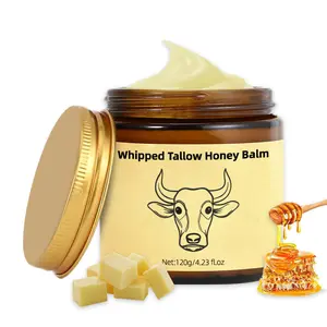 Lopeie Lavender Grass-Fed Beef Tallow Honey Balm | Handmade Natural Moisturizer, 4 Oz
