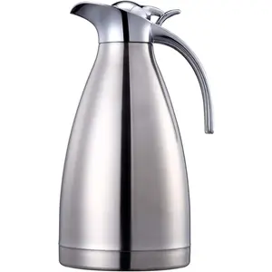 68 Oz Stainless Steel Coffee Thermal Carafe Double Walled Vacuum Insulated Thermos 12 Hour Heat Retention Silver