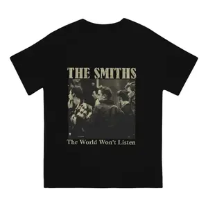 The Smiths Print T-shirt for Men Women Cotton Hip Hop Oversized 80s Rock Band Tshirt Short Sleeve T Shirt Streetwear Tops Tee Menswear Round Neck