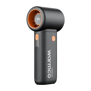 Warmco 10000mAh Turbo Portable Handheld Fan, [36H Long Runtime] USB Rechargeable Personal Mini Fan With 5 Speeds & LED Display for Travel Outdoor, Gift for Men and Women