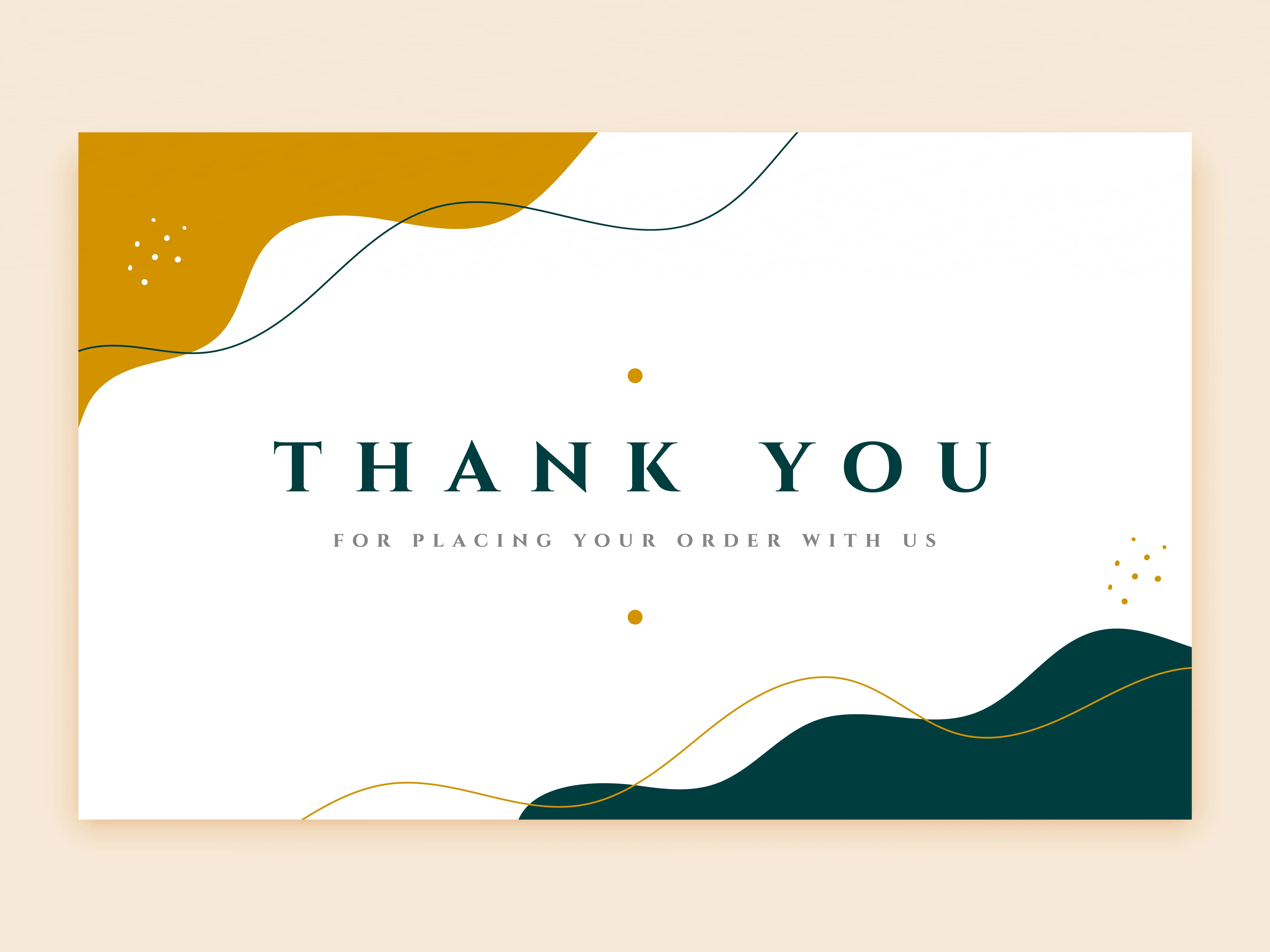 Thank you for your order card