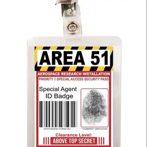 FBI Director Collectible - Area 51 Aerospace Research Installation Priority 1 Special Access Security Pass Special Agent ID Badge Above Top Secret