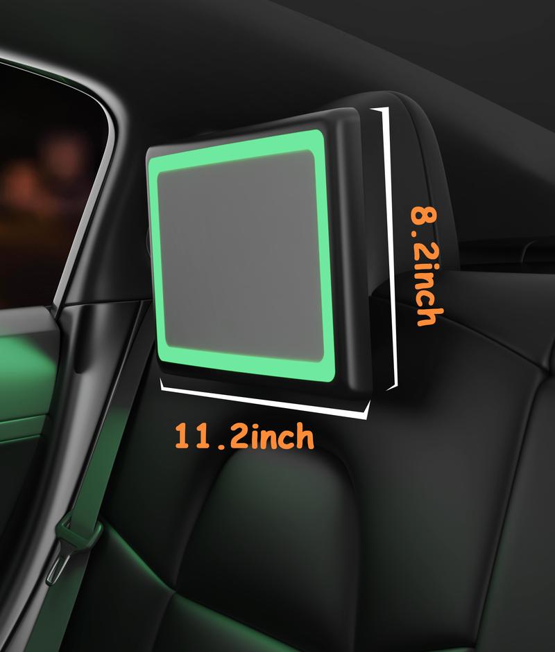 [Black Friday] Safety Car Seat Mirror with Seven Customized RGB Lights and 15° Convex Mirror for Wide Horizon Viewing - Well-prepared for Long Drive Rear Viewing