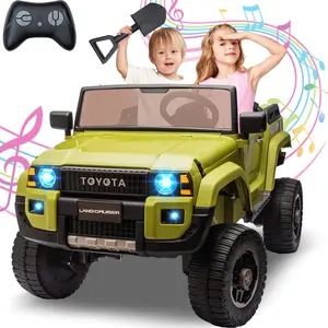 GARVEE 24V Electric 4 Wheeler - Toyota Licensed Power Wheels with Remote Control, 4WD 2-Seater Ride-On Vehicle Suitable for Ages 3 and Up, Green Color