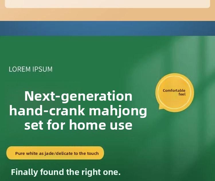 Hand-Cranked Mahjong 108 Large Tiles Set for Home Use, Extra Large Family Set in Six Colors