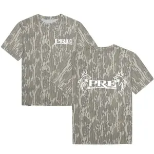 Men's Unisex Mossy Oak Cherry Print Breathable Short-Sleeve Camouflage Streetwear Tee - Casual Trendy Outfit Top