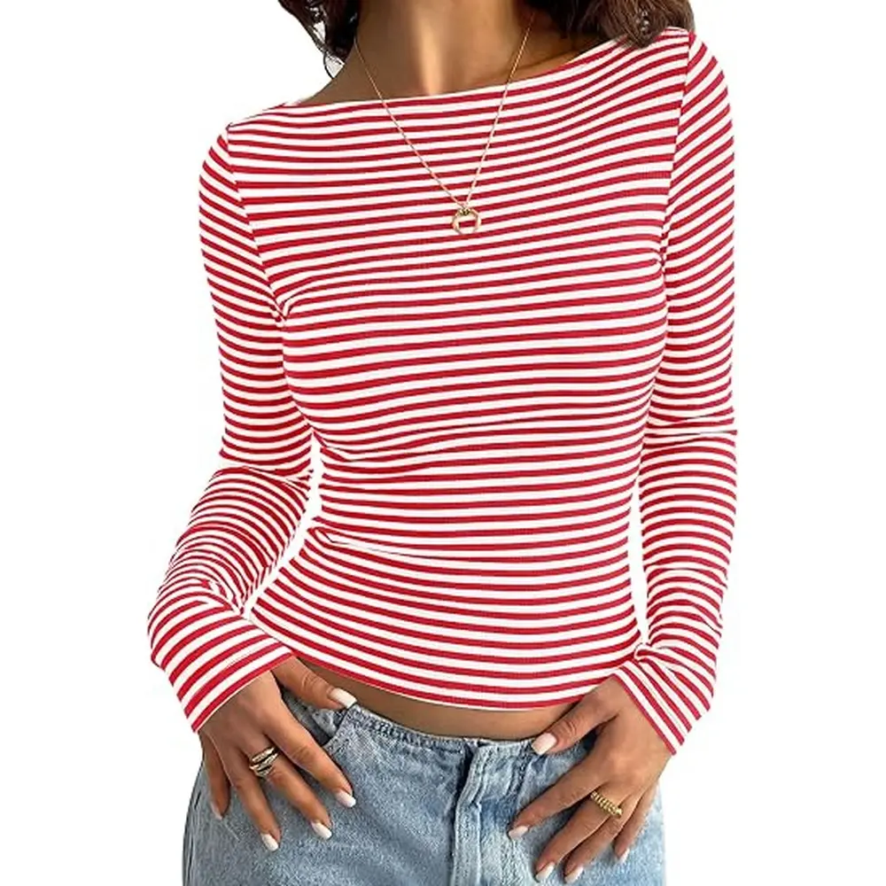 Striped Red White