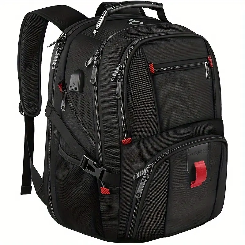 YOREPEK Travel Backpack, Men's Oversized 13.21 Gallon Laptop Backpack, Waterproof College Backpack, Airline Approved Business Work Bag with USB Charging Port, Fits 17 Inch Computer