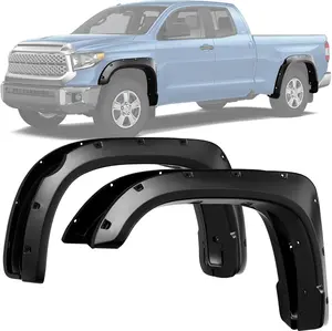 YITAMOTOR Fender Flares Compatible with 2014-2021 Toyota Tundra, 4Pcs Front Rear Wheel Well Covers, Pocket Bolt-Riveted Style Scratch Resistant Toyota Mud Flaps