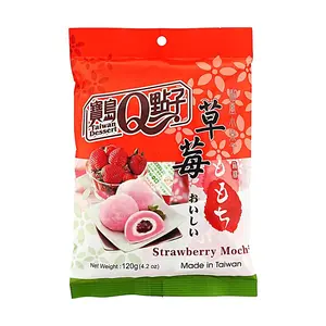 ROYAL FAMILY Strawberry Mochi Daifuku 120g - Soft Japanese Rice Cake with Creamy Filling, Taiwan Snack