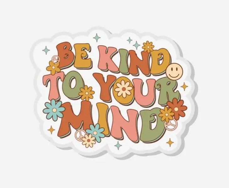 Be Kind To Your Mind Acrylic Clear Pin | Colorful | Pin |