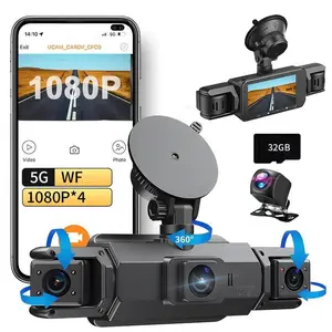 4-channel 1080P Dash Cam with WiFi, Front & Rear Adjustable Lens Dash Cam, Suitable for 8-Infrared Headlights Night Vision, Loop Recording, Car Camera, Dash Cam, Dashcams For Cars
