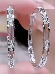 1 Pair Elegant Cubic Zirconia Artificial Zircon Earrings Drop Earrings Wedding Anniversary Ear Jewelry For Wedding Engagement Anniversary Party Jewelry Valentine's Day Gift