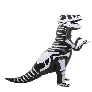 An interesting inflatable adult dinosaur skeleton costume trex an interesting carcharias costume for a role play party