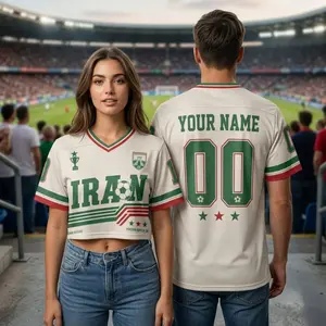 Personalized Iran Soccer Jersey, Custom Name Number Football Apparel, Iran Sporty Shirt, Unisex Sporty Matching Shirt, Soccer Family Shirt D