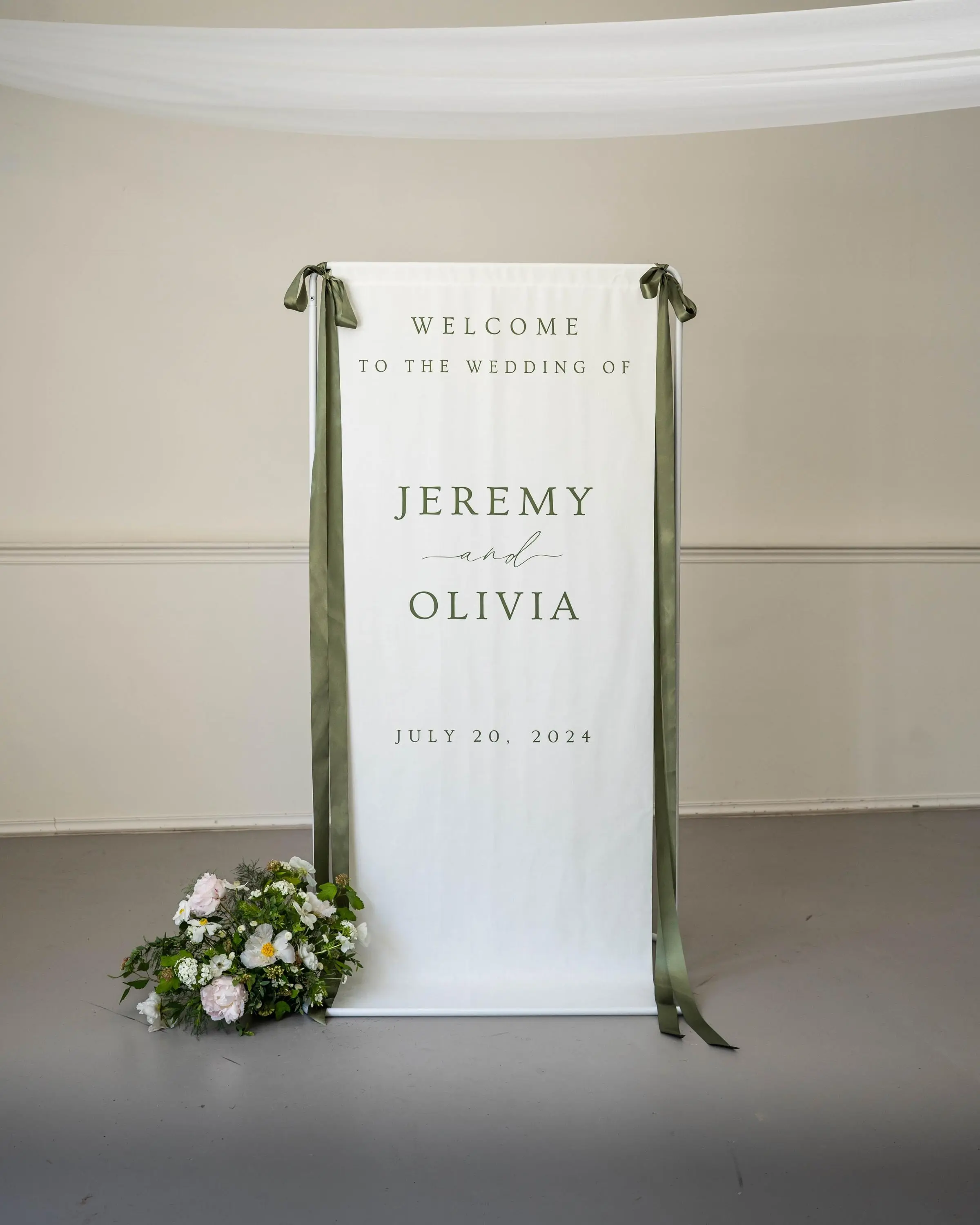 Fabric Wedding Welcome Sign, Modern Wedding Welcome Sign Fabric Linen, Custom Wedding ceremony Boho, Wedding Welcome Sign Ceremony Sign