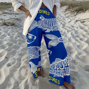Women's Ukiyo-e Marine Life Print Collection | Boho Chic Pants, Dresses & Tops Cozy Comfy Dress for Vacation and Daily Wear #SpringStatements