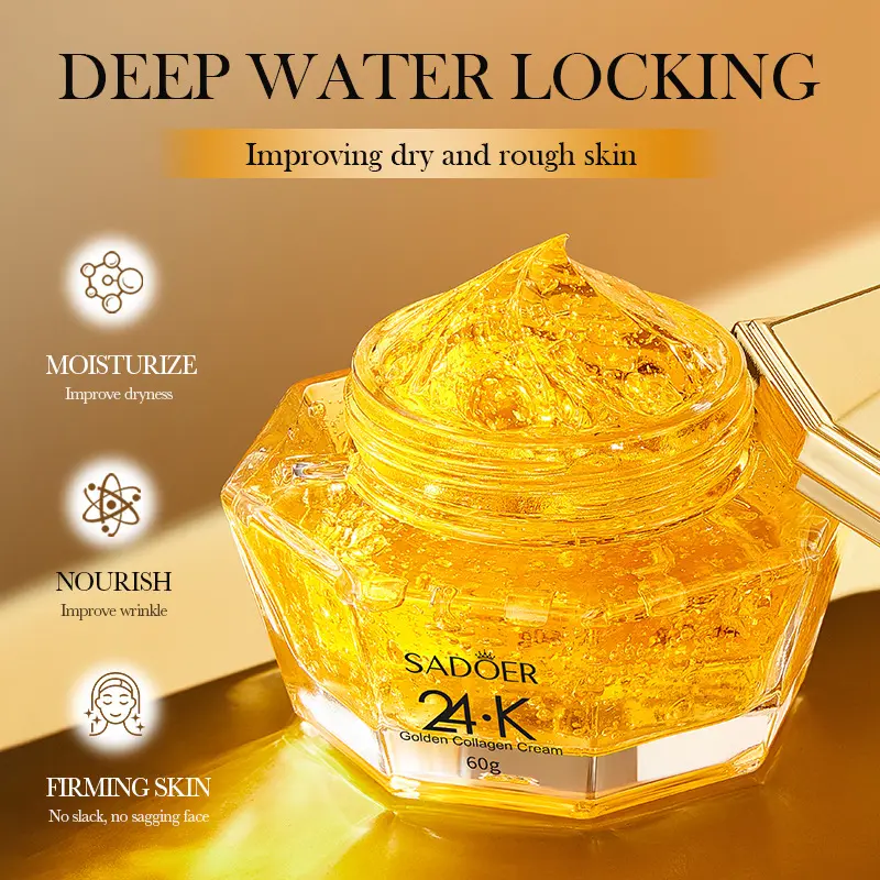 SADOER 24K Gold Collagen Cream — with 24K gold, collagen and