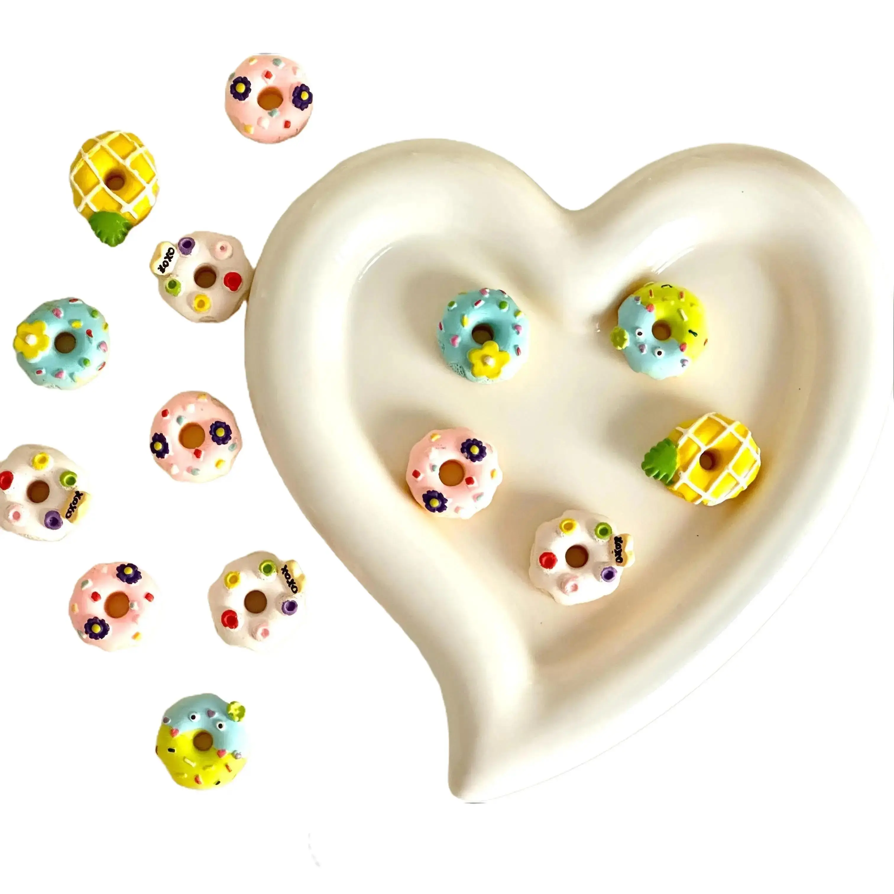 mini donuts mix , resin DIY charms for hair clips ，phone case or any other DIY project