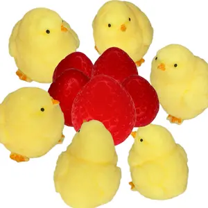 Cute Chicken & Strawberry Squishy Toys, Slow Rising Soft Squeeze Fidget Toy, Creamy Slime Texture Stress Relief Sensory Toy, Non-Toxic Handmade Decompression Toy
