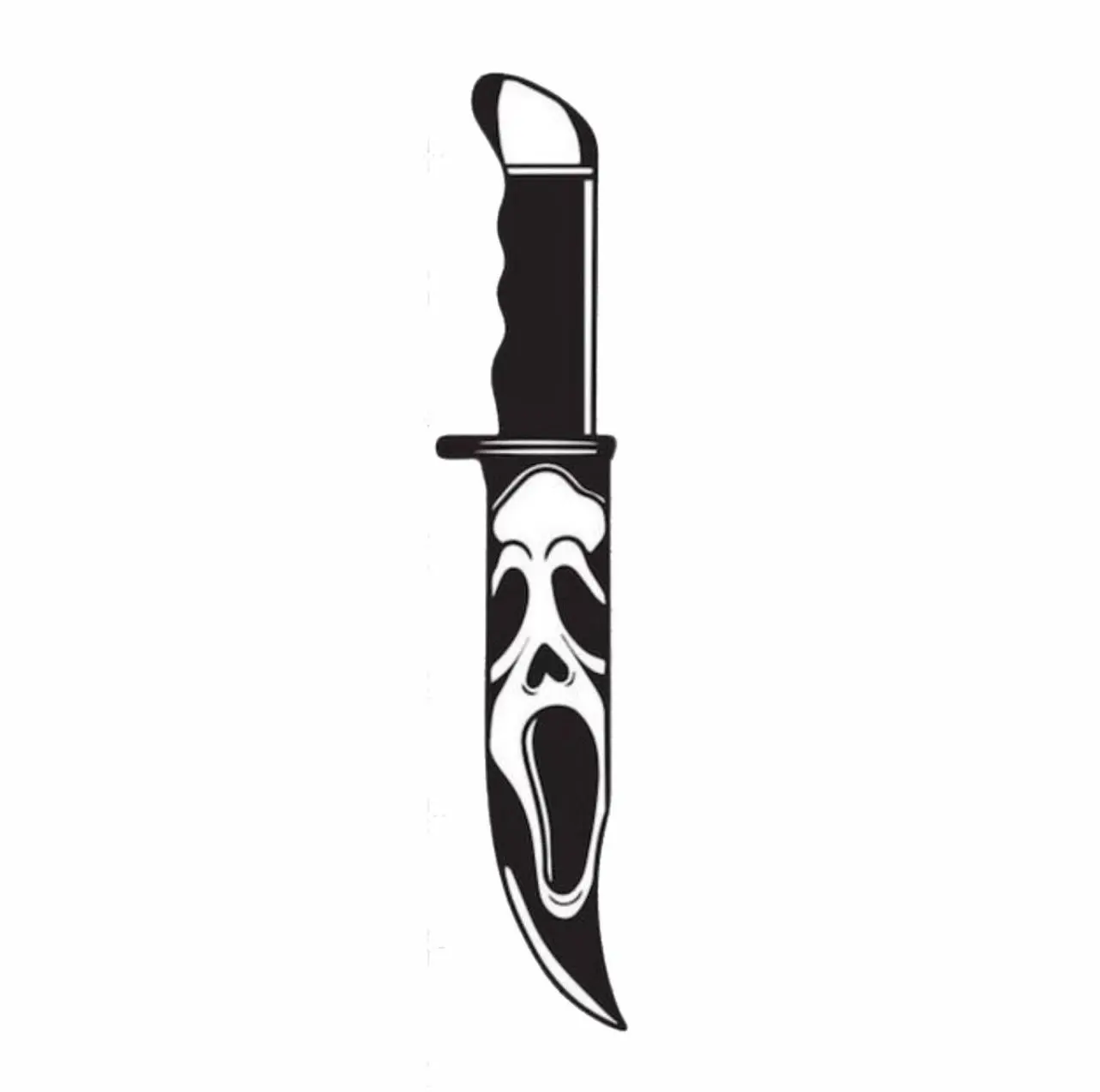 Scream Ghost Face Knife Decal for Car Truck Toolbox Guitar Hard Hats