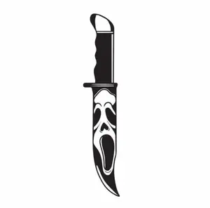 Scream Ghost Face Knife Decal for Car Truck Toolbox Guitar Hard Hats