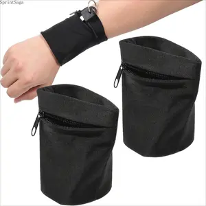 Running Wrist Wallet with Zipper Pocket, Lightweight Sweatproof Wristband Wallet for Phone, Keys and Cards, Secure Comfortable Fit for Jogging, Workout, Gym, Hiking, Fitness Gear for Men and Women