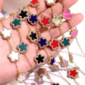 18K Stainless Steel Upgraded Flower Womens Bracelets valentines day