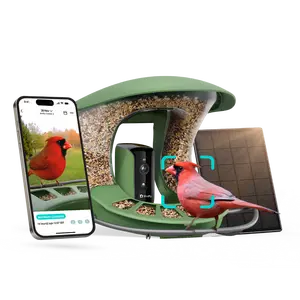Birdfy 2 Smart Bird Feeder with Camera,Solar-Powered, Wireless Installation, Auto-Capture Bird Videos & Motion Detection, Gift Present, SummerVibes, Petlovers