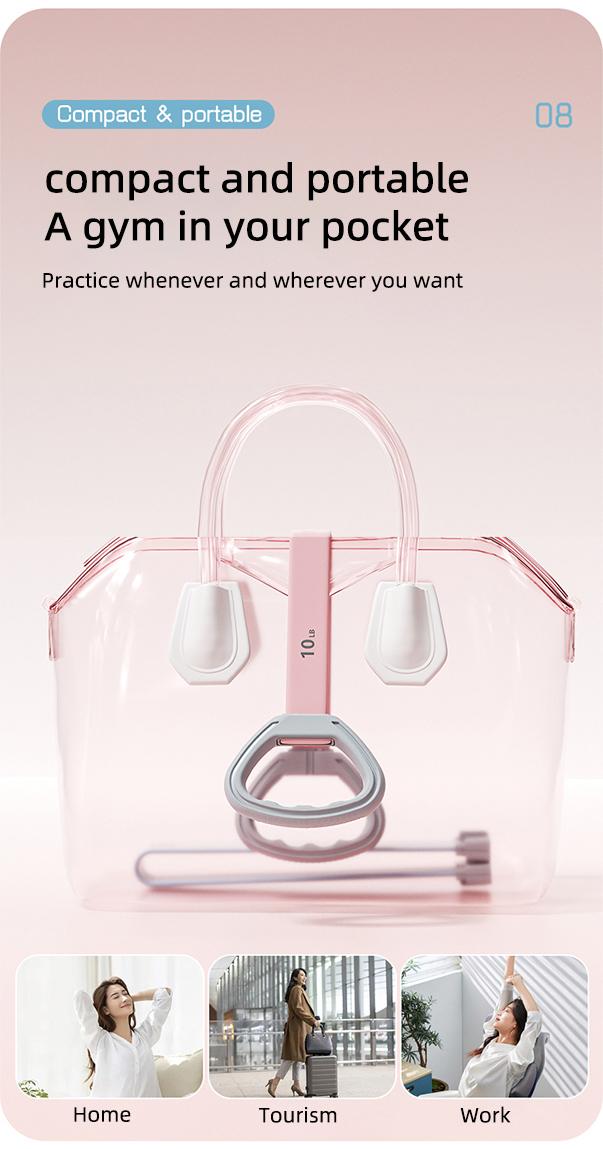 LEXI Resistance Bands Figure 8 Exercise Bands for Women Silicone Material Expander Band for Arms Chest Home Gym Yoga Equipment Quick Workout for Muscle Toning Physical Therapy Stretching Gear - Fitness Accessories