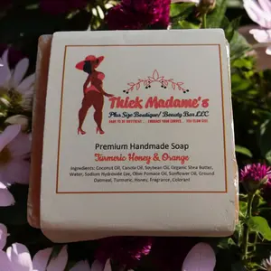 Thick Madame's Premium Handmade Soap Turmeric Orange & Honey soap bar