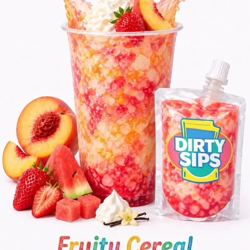 Fruity Cereal Flavored Dirty Soda Concentrate Mix, Food & Beverage Syrup for Homemade Soda Preparation, Instant