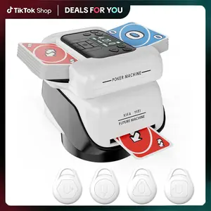 2-in-1 Automatic Card Shuffler & Dealer, Rechargeable Electronic Card Dealing Machine for 1-2 Decks, Supports Up to 8 Players, Perfect for Poker, UNO, Blackjack & Texas Hold’em, Family Game Night Gift