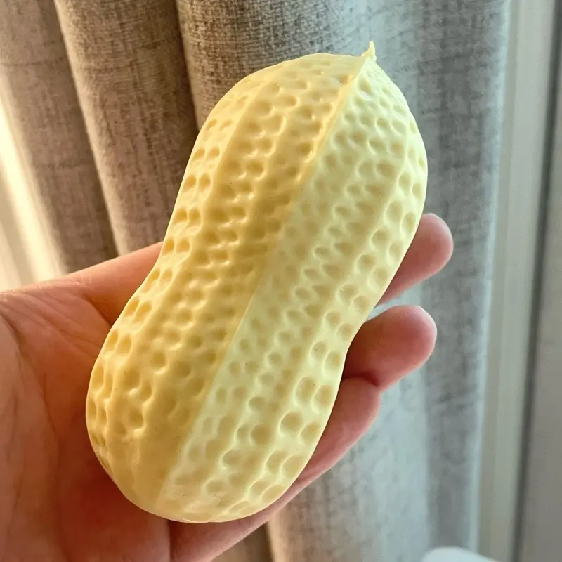 Crunchy Peanut Squishy Fidget Toy - Clay-Filled with Crunchy Pieces, ADHD Stress Reliever