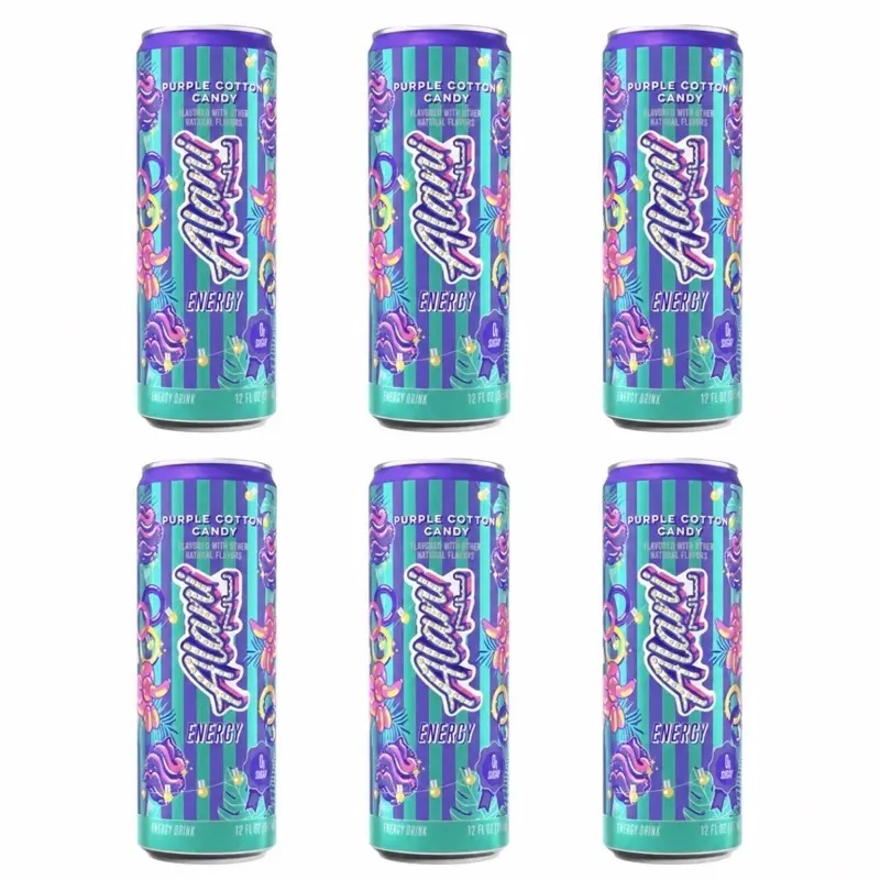 Alani Cotton Candy Grape Beverage, 6-Pack Ready-to-Drink Refreshment SHIPS FAST IN HAND