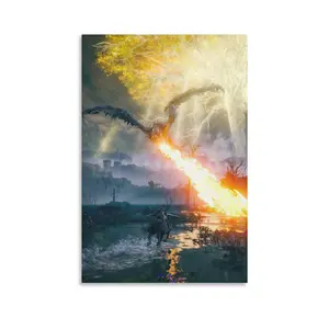 Game Elden Ring Poster Picture Canvas Wall Art Print Home Room Decor