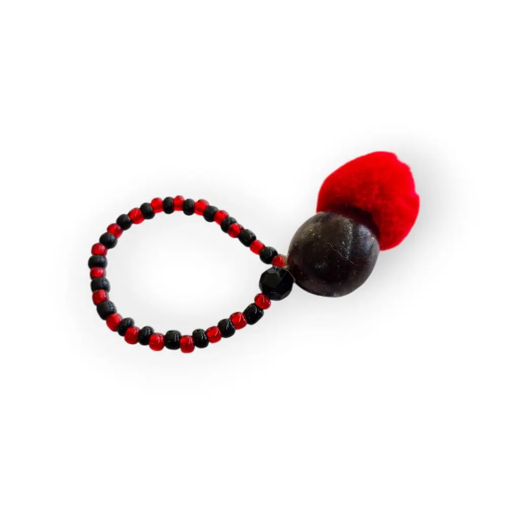 Red Thread Evil Eye Bracelet with Natural Deer Eye Seed - Handwoven Inspirational Good Luck Amulet for Spiritual Protection, Inspirational Bracelet