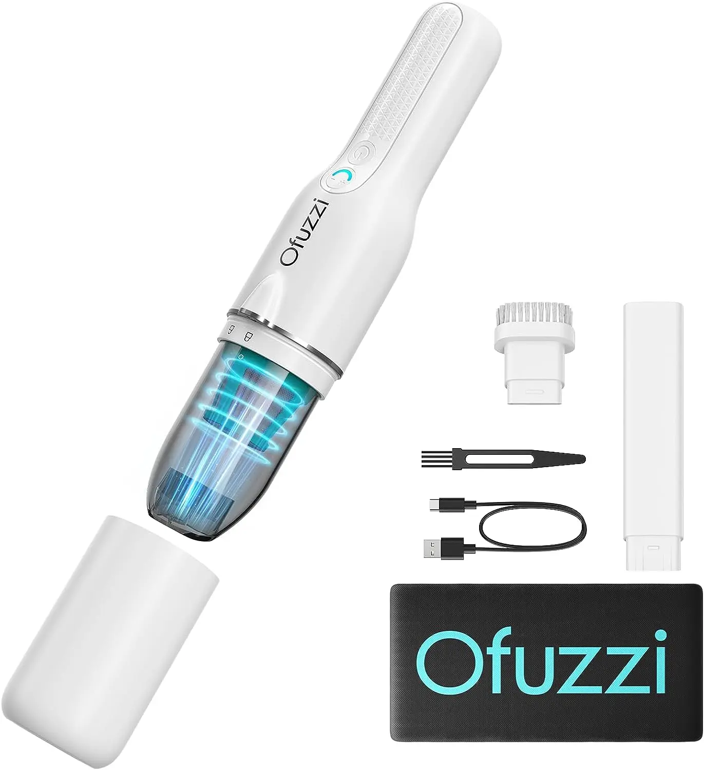 Ofuzzi Slim H7 Pro Handheld Vacuum, 1.0LB, 27AW/11kPa, Cordless with LED Lighting