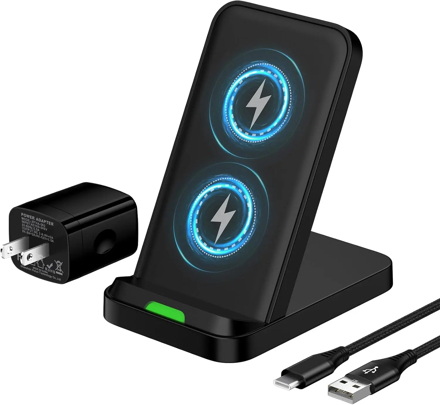 For Samsung Wireless Charger Fast Charging Stand for Galaxy S26Ultra/S25 Plus/S24Fe/S23/S22/S21, Wireless Phone Charger Stand Android Desk Charging Station for Google Pixel 10 Pro/9A with 18W Adapter Sicodo